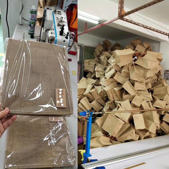 modèle adapté aux besoins du client du côté ou sur le sac d'emballage cosmétique de achat de polyester de jute de toile en gros plan de chanvre