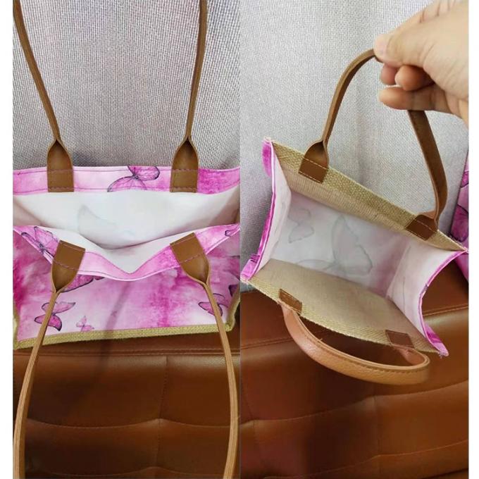modèle adapté aux besoins du client du côté ou sur le sac d'emballage cosmétique de achat de polyester de jute de toile en gros plan de chanvre