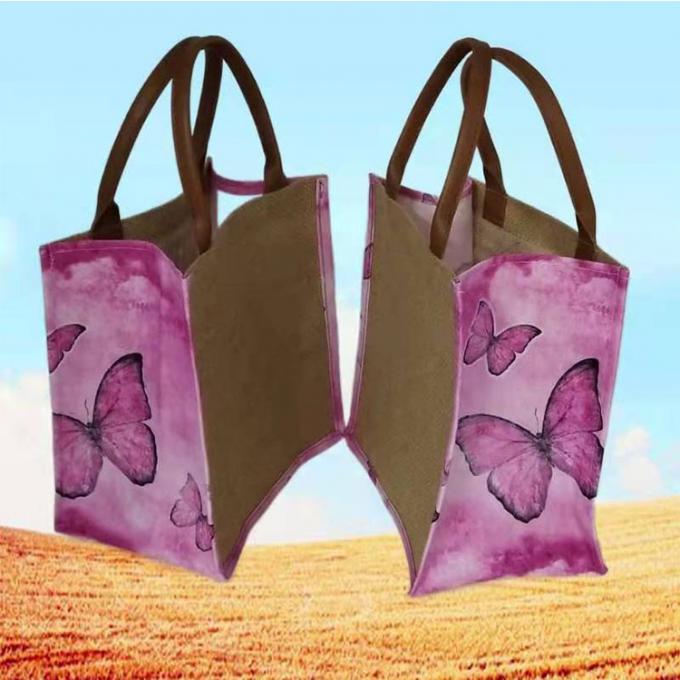 modèle adapté aux besoins du client du côté ou sur le sac d'emballage cosmétique de achat de polyester de jute de toile en gros plan de chanvre