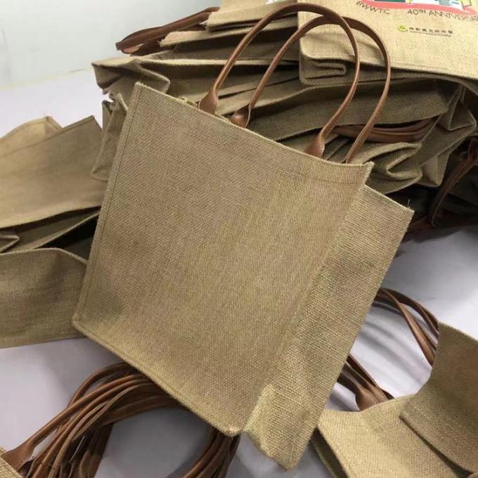 Sac à main imperméable direct à déjeuner d'achats de jute de chanvre de sacs d'emballage d'usine fait dans le petit prix de la Chine