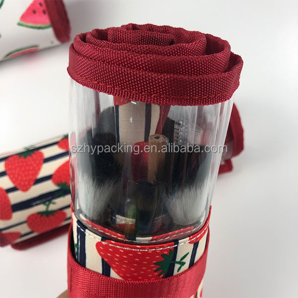 Sac multifonctionnel de crayon de sac de brosse de maquillage de capacité élevée de poche de crayon de mode faite sur commande