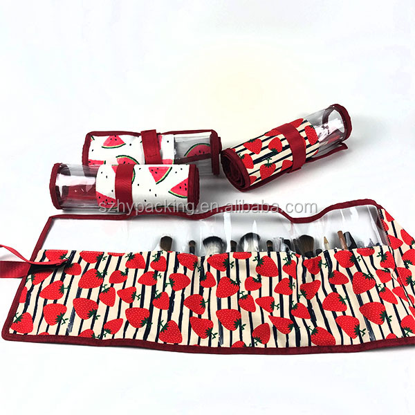 Sac multifonctionnel de crayon de sac de brosse de maquillage de capacité élevée de poche de crayon de mode faite sur commande