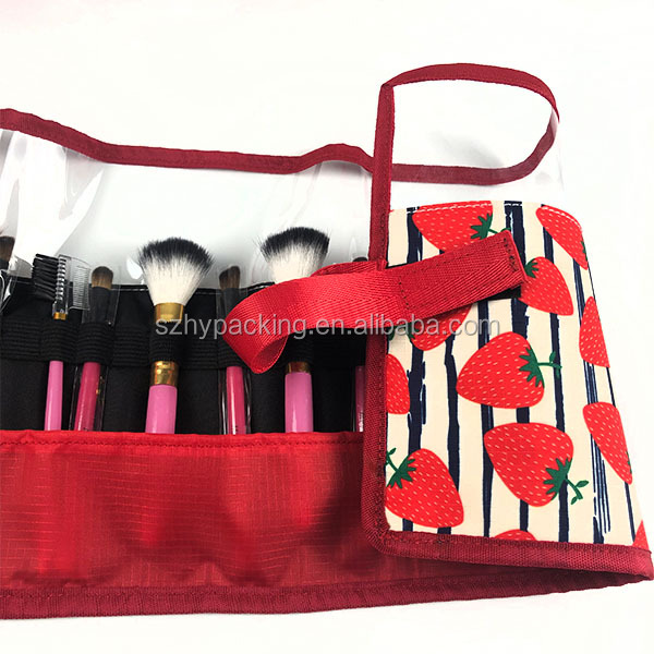 Sac multifonctionnel de crayon de sac de brosse de maquillage de capacité élevée de poche de crayon de mode faite sur commande