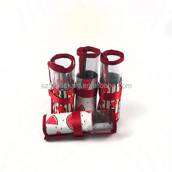 Sac multifonctionnel de crayon de sac de brosse de maquillage de capacité élevée de poche de crayon de mode faite sur commande