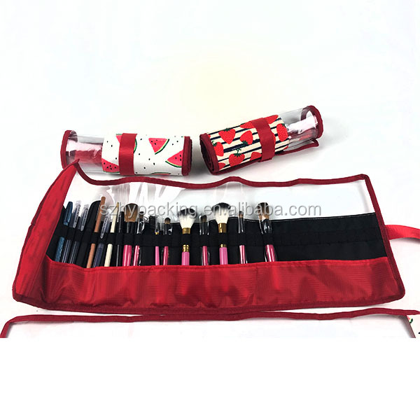 Sac multifonctionnel de crayon de sac de brosse de maquillage de capacité élevée de poche de crayon de mode faite sur commande