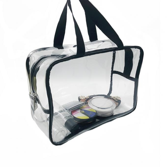 Sac à main clair transparent imperméable en plastique à emballage d'article de toilette de bain de plage de voyage de PVC de mode faite sur commande