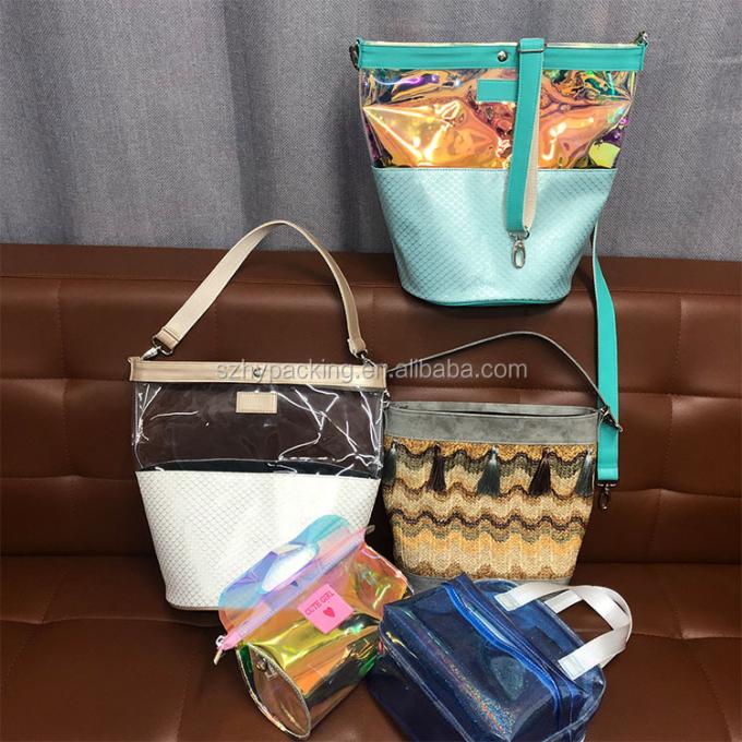 Transfert de chaleur adapté aux besoins du client du polyester 210D de mode imprimant le petit sac cosmétique plat mignon de maquillage