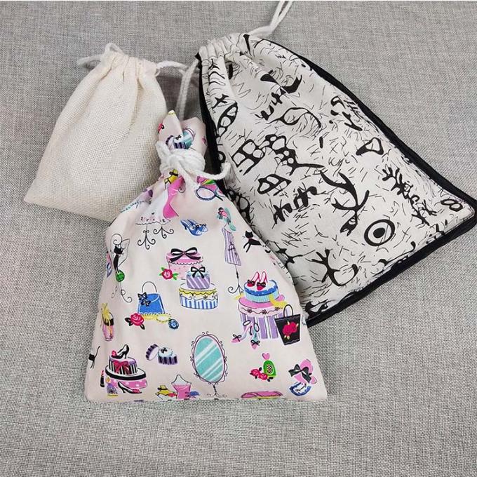 Toile promotionnelle bon marché de sac de cordon de tissu de prix usine faite dans le bas de la Chine