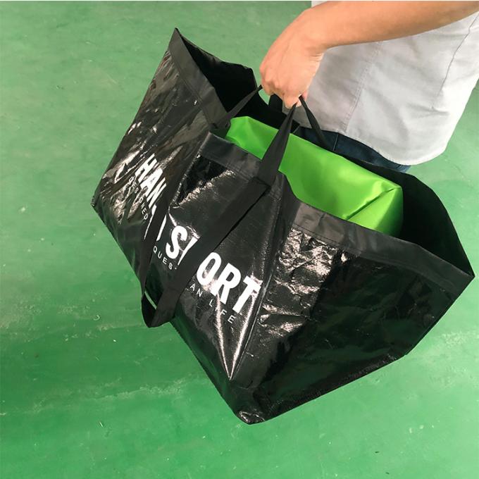 De haute qualité a réutilisé le stockage stratifié Carry Moving Bag de blanchisserie de sac tissé par polypropylène imperméable de pp