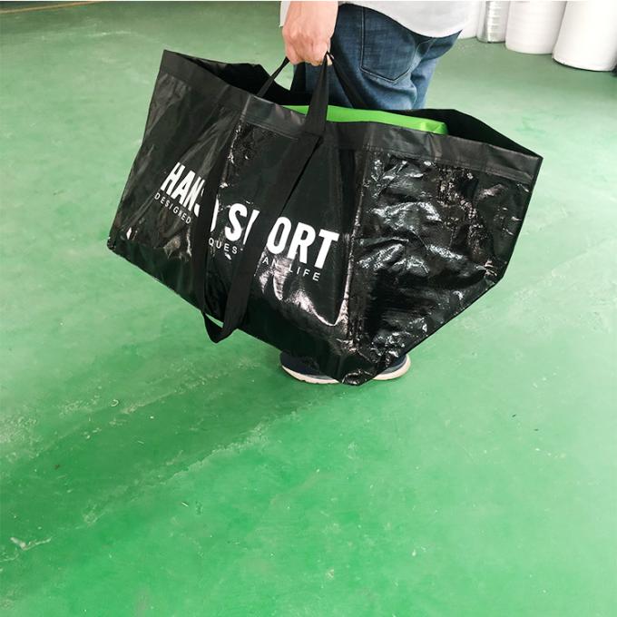 De haute qualité a réutilisé le stockage stratifié Carry Moving Bag de blanchisserie de sac tissé par polypropylène imperméable de pp