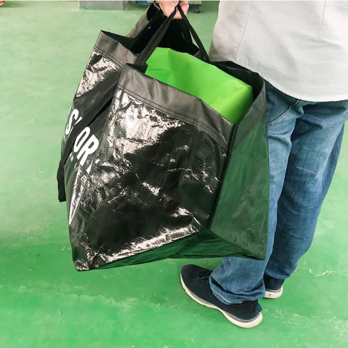 De haute qualité a réutilisé le stockage stratifié Carry Moving Bag de blanchisserie de sac tissé par polypropylène imperméable de pp
