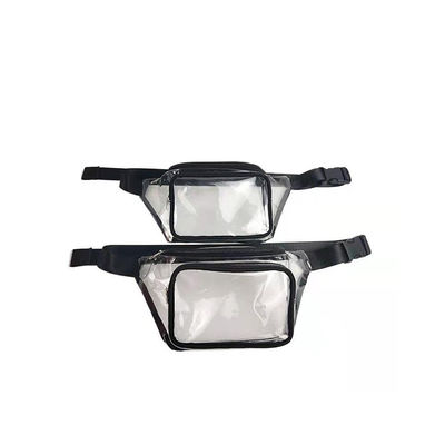 Sport Shopping PVC Transparent Waist Toiletry Bag With BS Plastic Buckle
