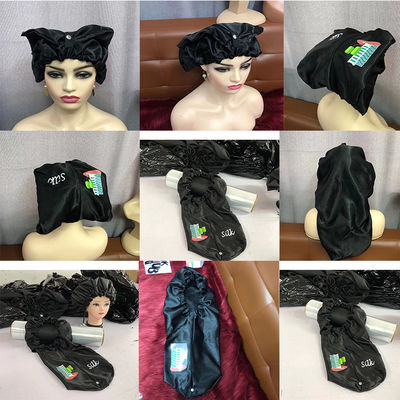 Customized Hot Stamping Logo MOQ 500 Pcs Nightcap For Hotel Hat Wholesale Hair Salon Disposable  Long Bonnets