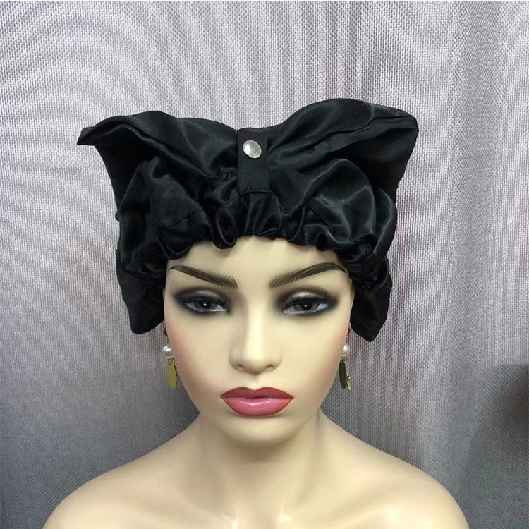 Customized Hot Stamping Logo MOQ 500 Pcs Nightcap For Hotel Hat Wholesale Hair Salon Disposable  Long Bonnets